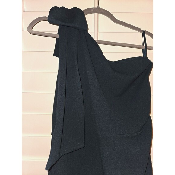 One Shoulder Long Formal Dresses Teal Bodycon Wedding/Formal Slit Maxi Dress - Picture 5 of 7